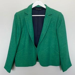 2 piece Green Silk and Linen Blend Lida Baday suit